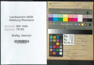 Entnazifizierung Heinrich Brattig , geb. 05.07.1899 (Maurer)