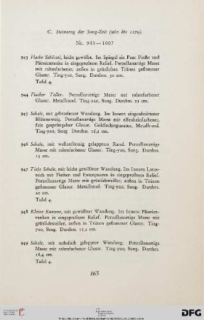 Steinzeug der Sung-Zeit (Nr. 943-1007)