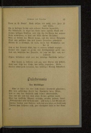 Polyhymnia Der Weltbürger