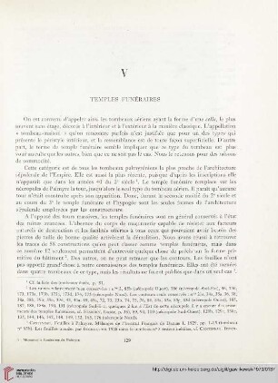 V. Temples funéraires