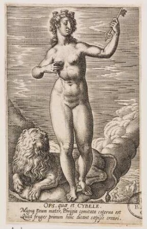 Cybele, aus der Reihe von de deis gentium imagines aliquot iconicae aeneis tabulis (...)