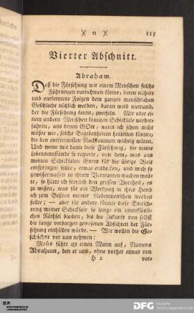 Vierter Abschnitt. Abraham.