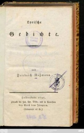 Lyrische Gedichte