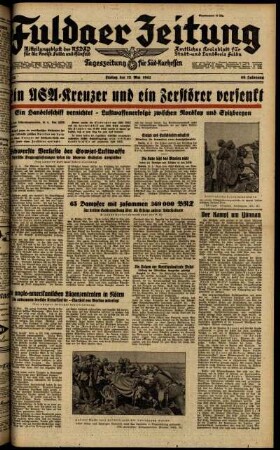 Ausgabe vom Freitag, den 15. Mai 1942.