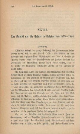 358-389 Der Kampf um die Schule in Belgien von 1878-1884 : Fortsetzung