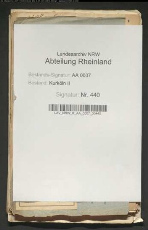 Schriftwechsel des Kurfürsten mit Graf Friedrich von Manderscheid-Blankenheim