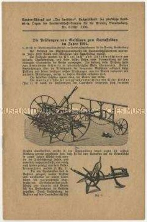 Die Prüfungen von Maschinen zum Kartoffelbau im Jahre 1906