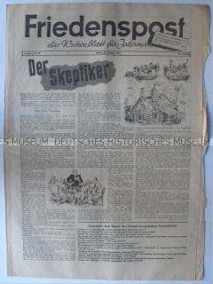 Wochenzeitung der DSF "Friedenspost" über das Leben in der Sowjetunion