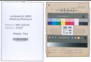 Entnazifizierung Paul Wetzler , geb. 15.02.1912 (Einkaeufer)