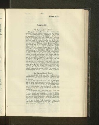Schulberichte.