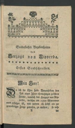 Erstes Sendschreiben