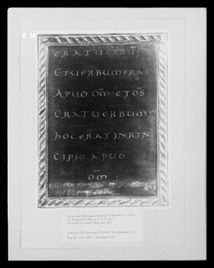Codex 12: Evangeliar — Gerahmte Zierseite: Text Johannes 1,1-2, Folio 125