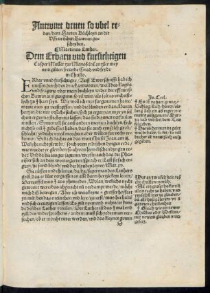 Antwurt denen so ubel reden/ dem Harten Büchleyn an die Uffrurischen Bawren geschryben.