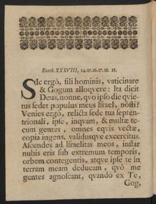 Ezech. XXXVIII, 14.15.16.17.18. 23