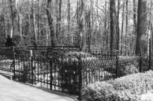 Spreetal-Burghammer. Eiserner Zaun auf dem Friedhof, vermutlich ein Produkt des ehem. Eisenhammerwerkes