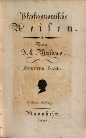 Physiognomische Reisen, Zweyter Band