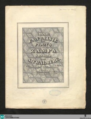 Grande fantaisie pour piano sur Zampa de F. Herold : op. 53