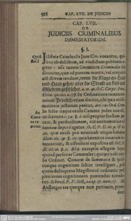 Cap. LVII. De Iudiciis Criminalibus Immediatorum