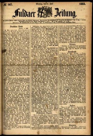 Ausgabe vom Montag, den 02. Juli 1883.
