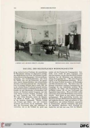 Das Ziel der neuzeitlichen Wohnungskultur