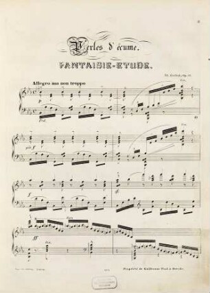 Perles d'écume : fantaisie-étude ; pour le piano ; op. 37