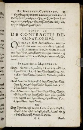 Caput IV. De Contractis Declinationibus.