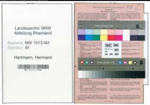 Entnazifizierung Hermann Hartmann , geb. 26.10.1887 (Kaufmann)