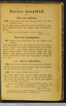 Zweites Hauptstück. Von den Geboten