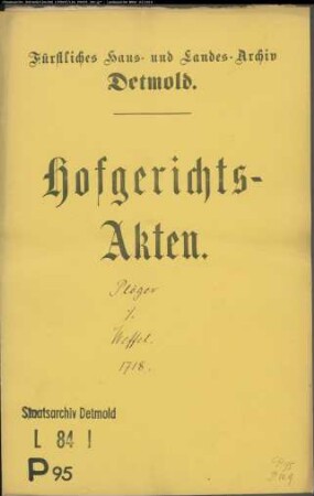 Plöger, Johann Simon gegen Gerhard Konrad Weffel