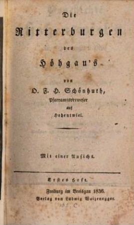 Die Ritterburgen des Höhgau's