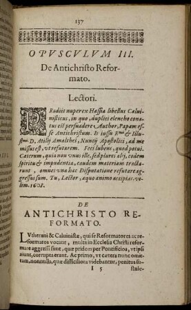 1. [ - ] 5. Vitium Reformatorum
