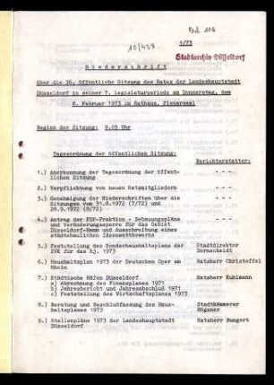 Rat öffentlich und nicht öffentlich
