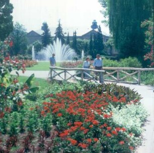 Bad Kissingen. Rosengarten in den Kuranlagen