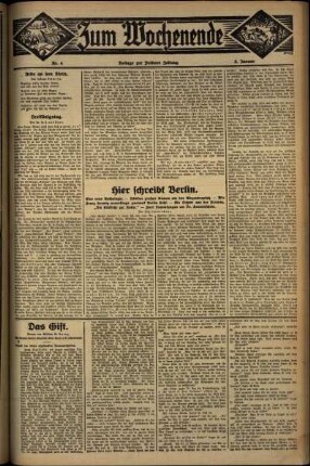 Vierte Ausgabe vom Sonntag, den 05. Januar 1930.