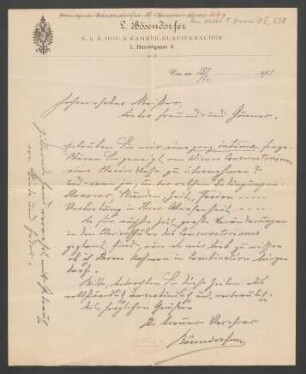 Brief an Ferruccio Busoni : 15.01.1901