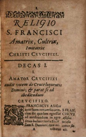Max. Sandaei Religio S[ancti] Francisci amatrix, cultrix, imitatrix Christi crucifixi : Centuria IV.