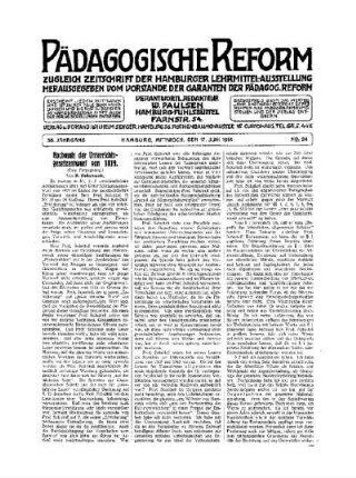 Nochmals der Unterrichtsgesetzentwurf von 1819 : (Eine Entgegnung) ; (Schluß folgt)