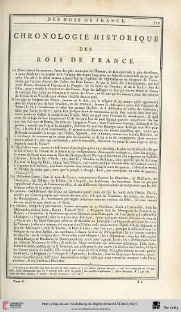 Chronologie historique des rois de France