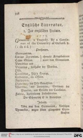 Englische Litteratur