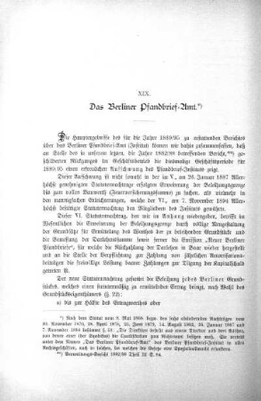 XIX. Das Berliner Pfandbrief-Amt