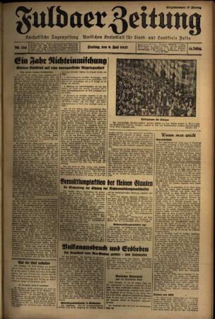 Ausgabe vom Freitag, den 09. Juli 1937.