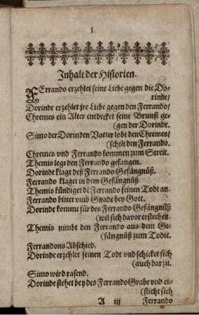 Inhalt der Historien