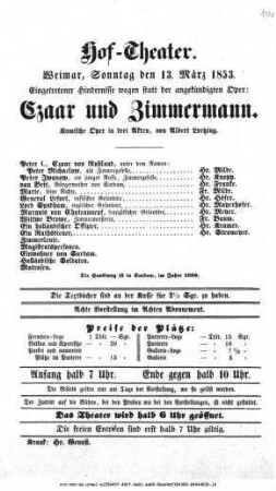 Czaar und Zimmermann