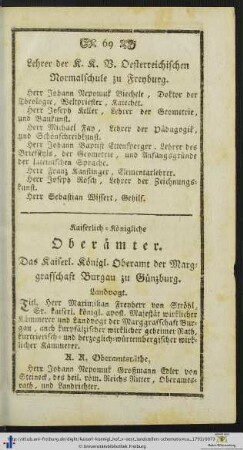 Kaiserlich-Königliche Oberämter.
