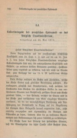 766-767 Collectiveingabe des preußischen Episcopates an das königliche Staatsministerium