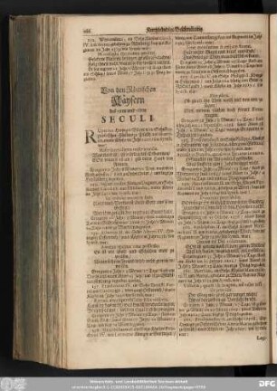 Von den Römischen Käysern des 15ten und 16ten Seculi.