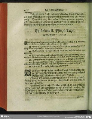 Epistel am II. Pfingst-Tage. Apost. Gesch. X, 42. -- 48. Vers. 42.