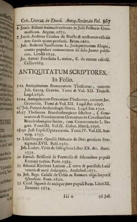 Antiquitatum Scriptores.