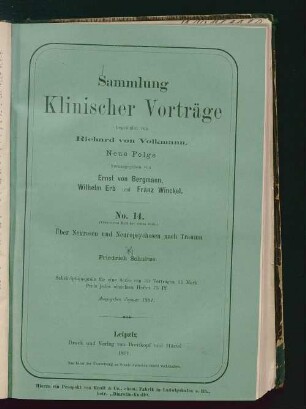 Über Neurosen und Neuropsychosen nach Trauma
