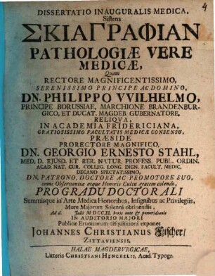 Diss. inaug. med. sistens skiagraphian pathologiae vere medicae